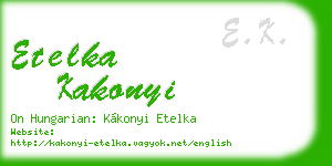 etelka kakonyi business card