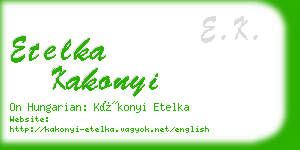 etelka kakonyi business card